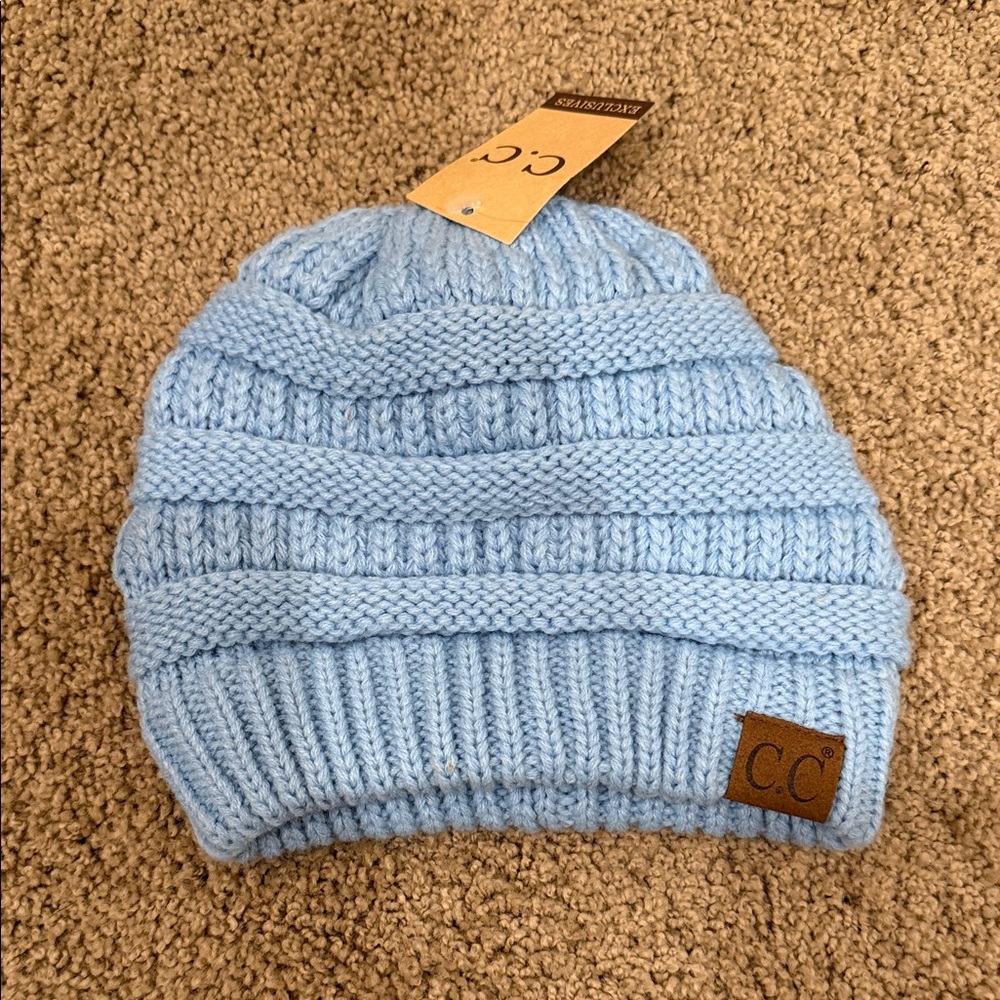 C.C Light Blue Knit Hat